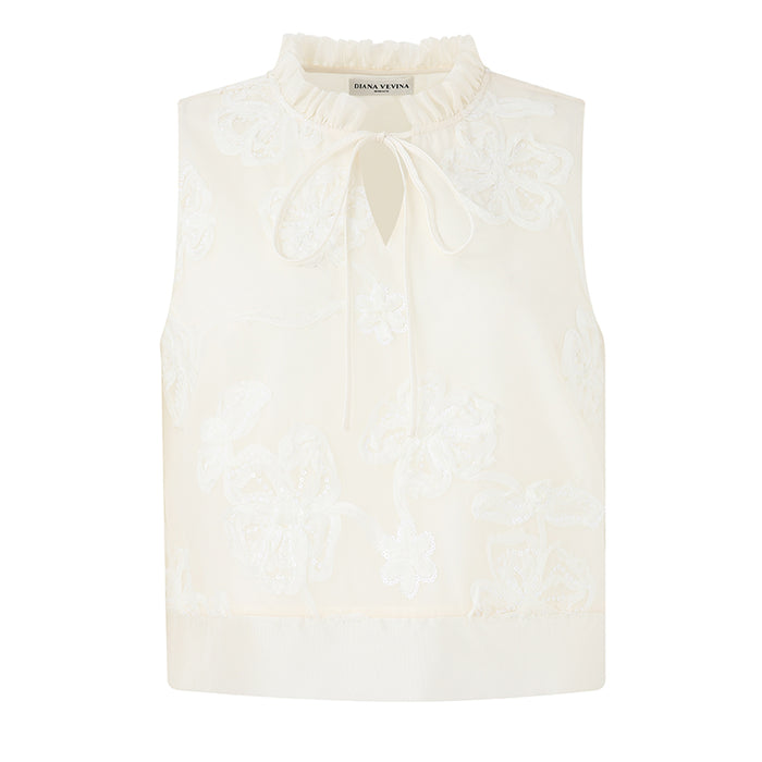 BEIGE SLEEVELESS TOP