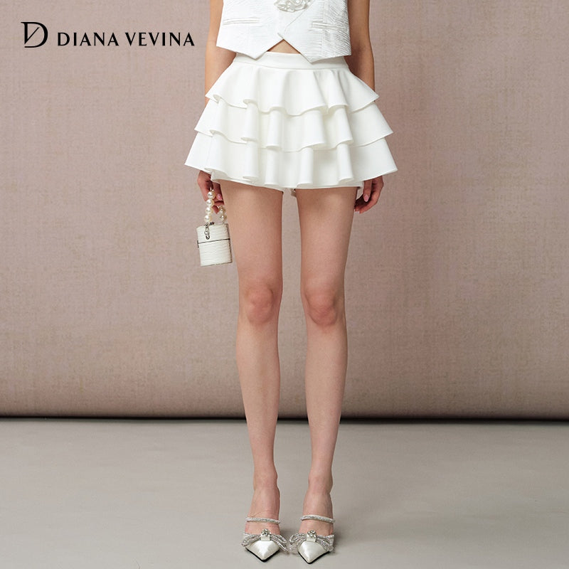 TAILORED TIERED SKORT