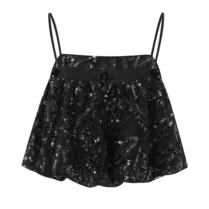 SEQUIN EMBROIDERY PATCHWORK CAMI