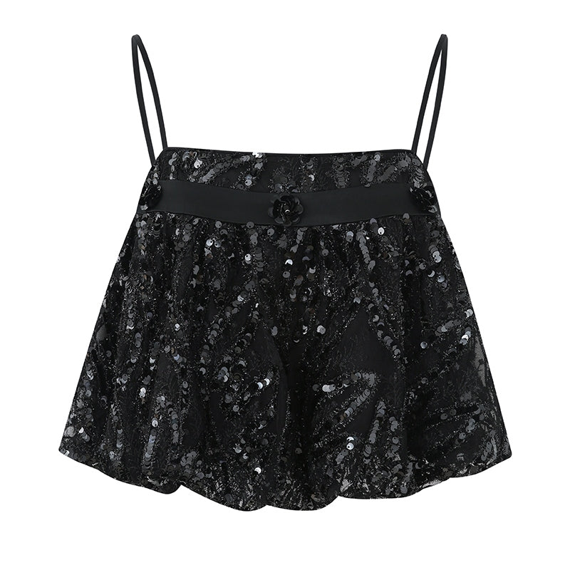 SEQUIN EMBROIDERY PATCHWORK CAMI
