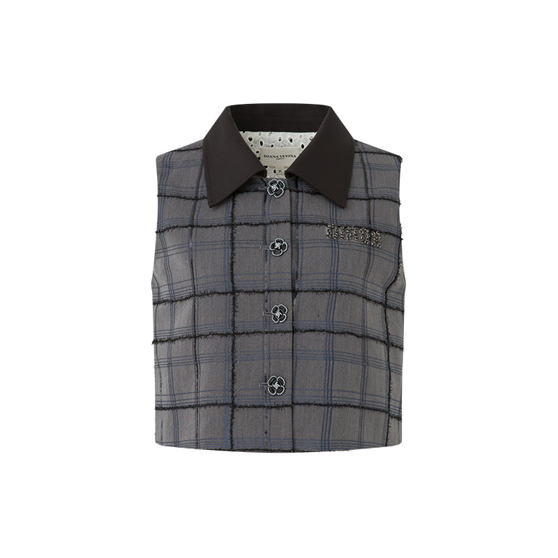 PREPPY PLAID VEST