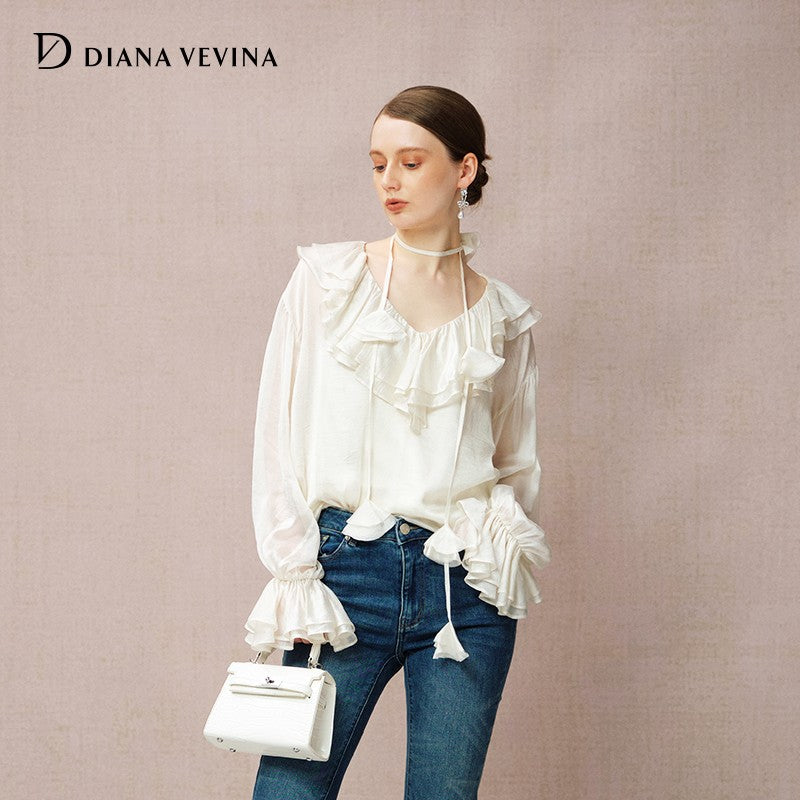 BEIGE SHEER BLOUSE