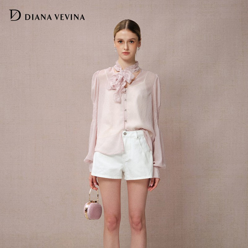 PINK CHIFFON BLOUSE