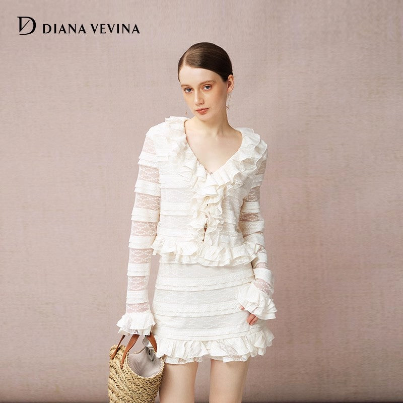BEIGE LACE CARDIGAN