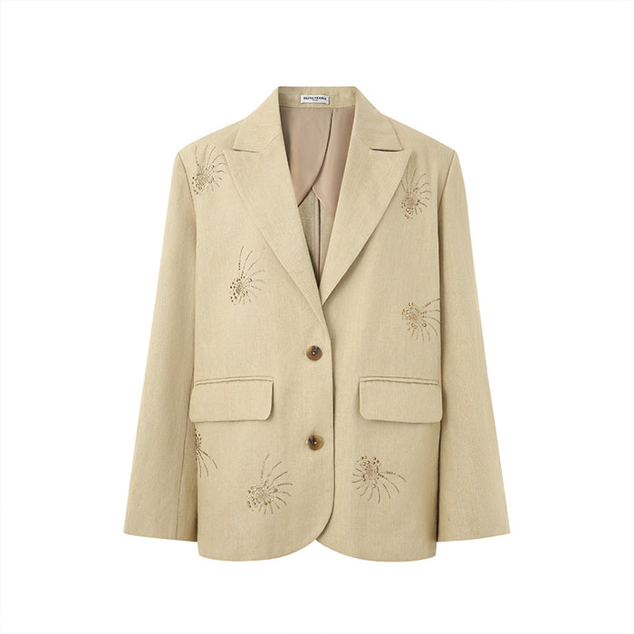 GREEN LINEN BLAZER
