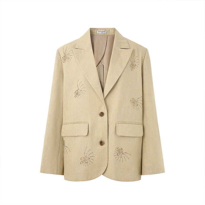 GREEN LINEN BLAZER
