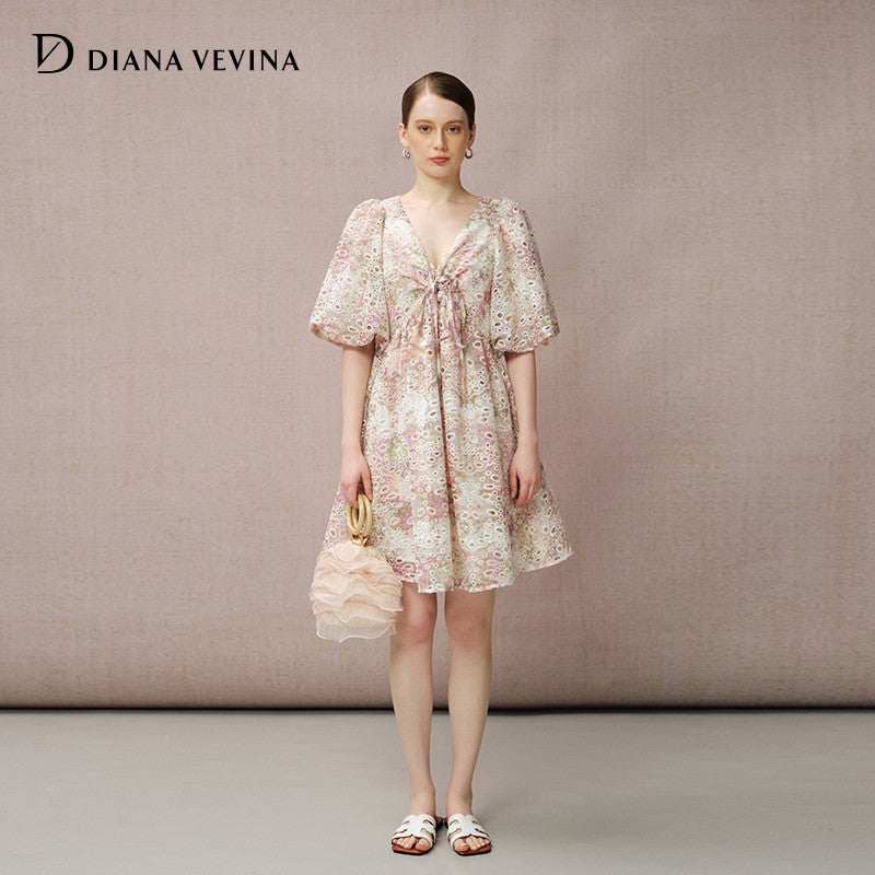 LACE FLORAL DRESS