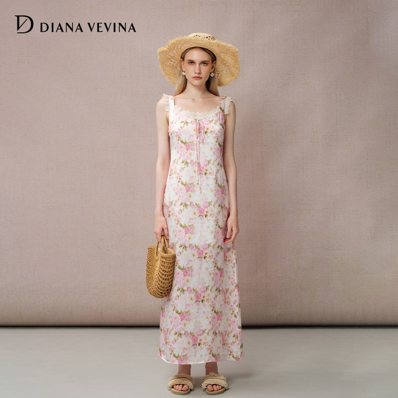 PINK FLORAL PRINT DRESS