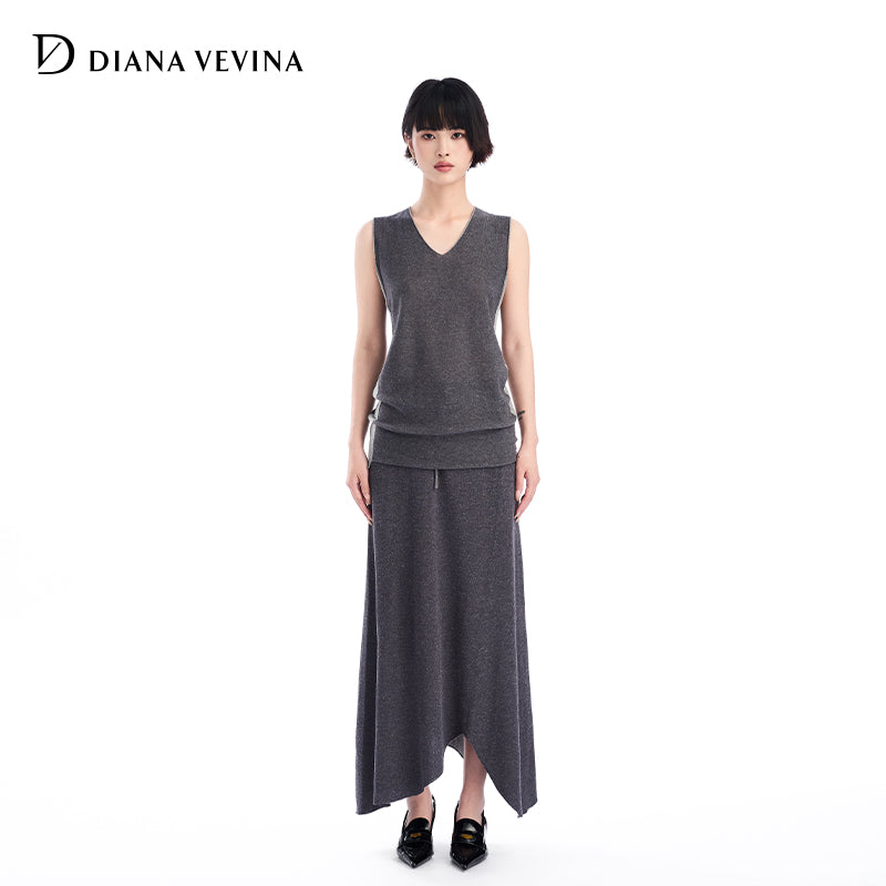 GRAY KNIT SKIRT