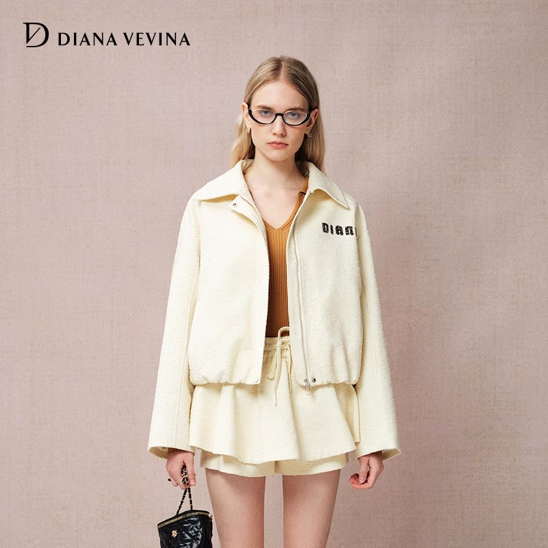 CHIC COLLAR TWEED JACKET