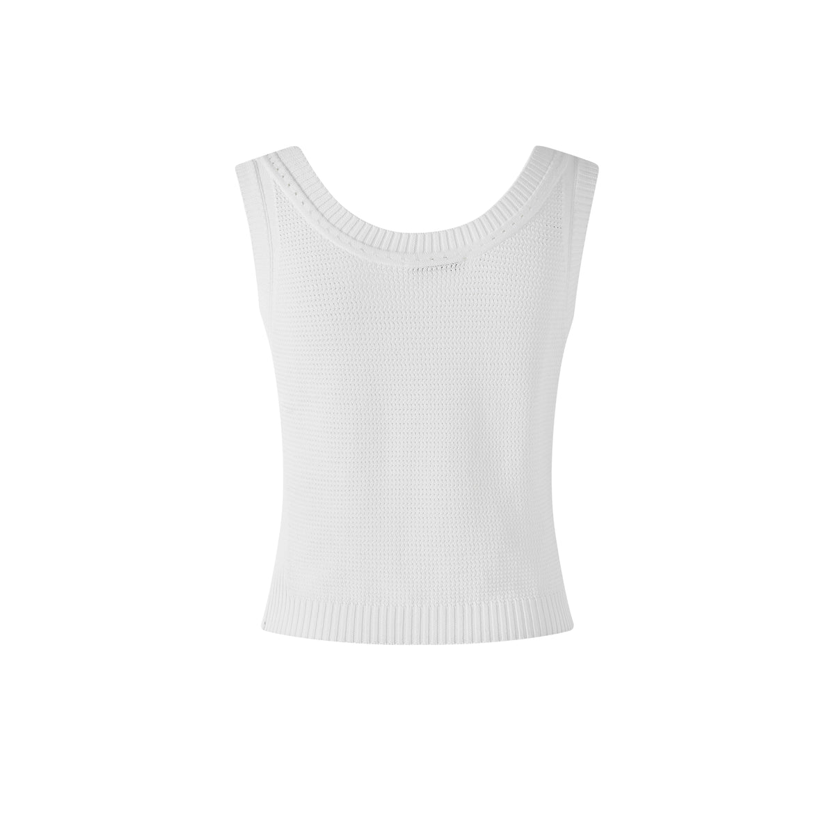 3D Butterfly Appliqué Knit Sweater Vest White