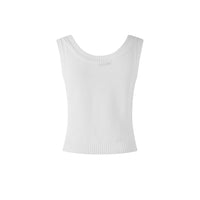 3D Butterfly Appliqué Knit Sweater Vest White