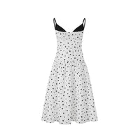 Contrast Trim Polka Dot Cami Dress