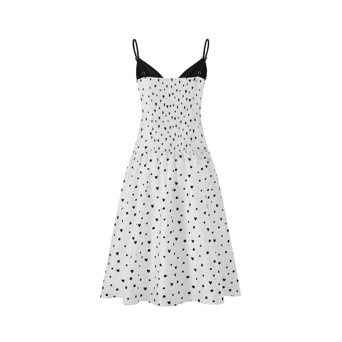 Contrast Trim Polka Dot Cami Dress