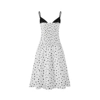 Contrast Trim Polka Dot Cami Dress