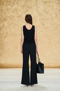 3D Butterfly Appliqué Knit Sweater Vest Black