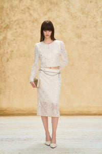 Sheer Floral Lace Lightweight Jacket