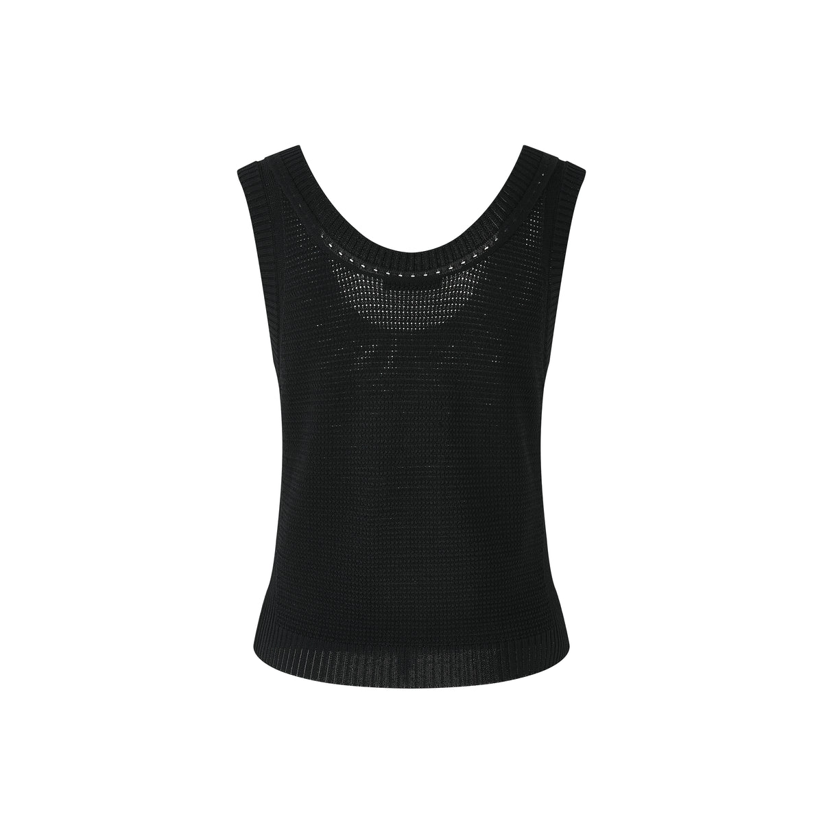 3D Butterfly Appliqué Knit Sweater Vest Black