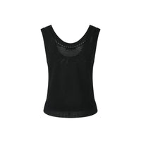3D Butterfly Appliqué Knit Sweater Vest Black