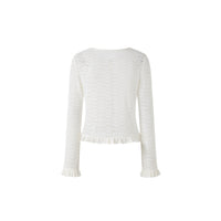 Ruffle Trim Lace Cardigan