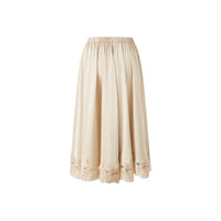 Delicate Lace Trim Tiered Skirt