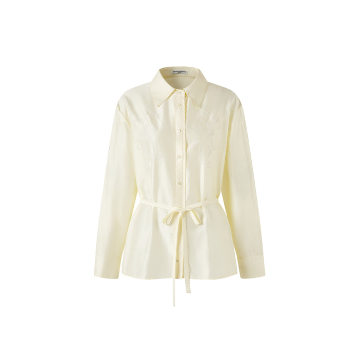 Moonlight Ivory Arabesque Pattern Shirt