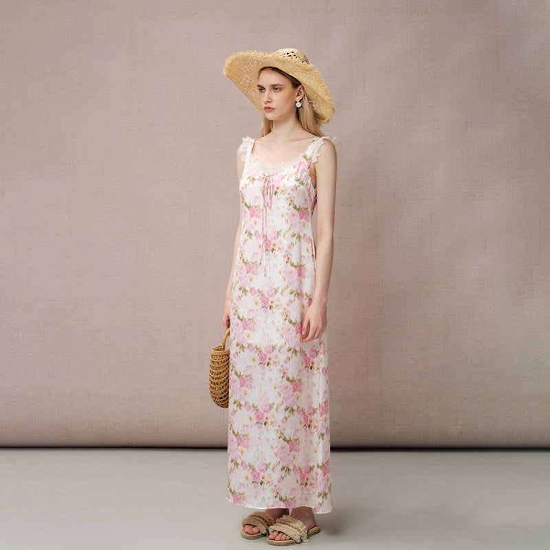 PINK FLORAL PRINT DRESS