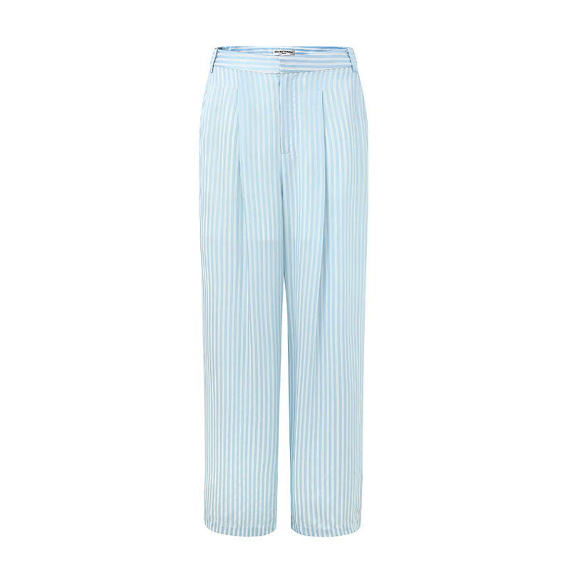 BLUE ACETATE STRIPED PANTS