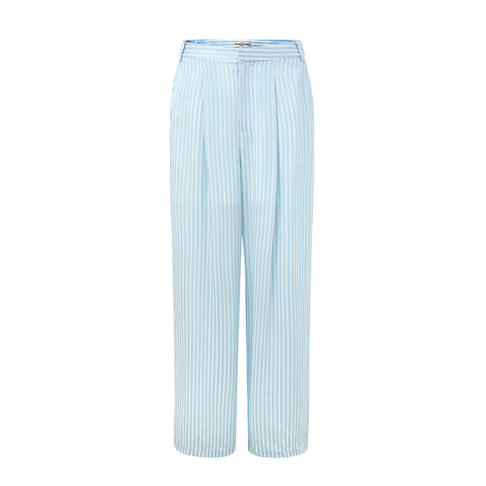 BLUE ACETATE STRIPED PANTS
