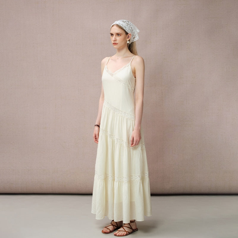 APRICOT STRAPPY MAXI DRESS