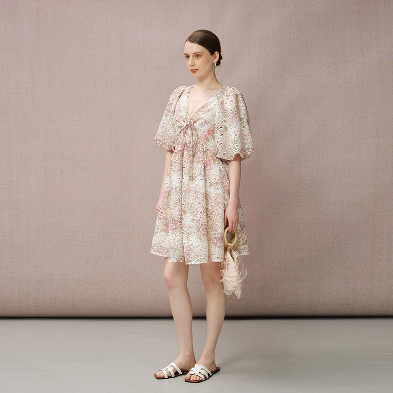 LACE FLORAL DRESS