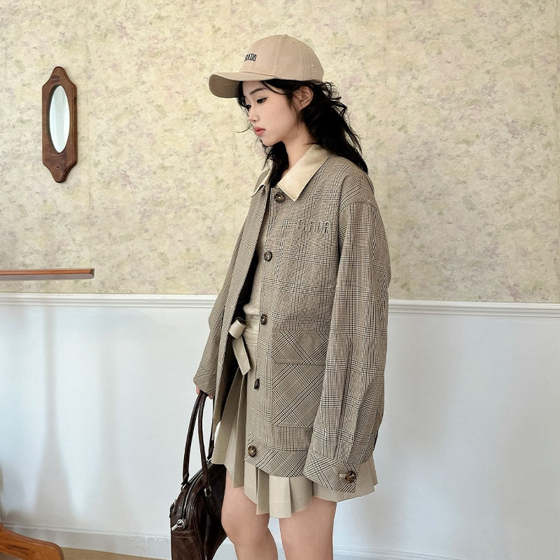 REVERSIBLE PLAID JACKET