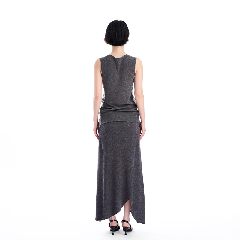 GRAY KNIT SKIRT