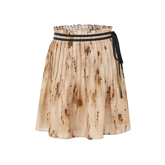 TIE-DYE RUCHED MINI SKIRT