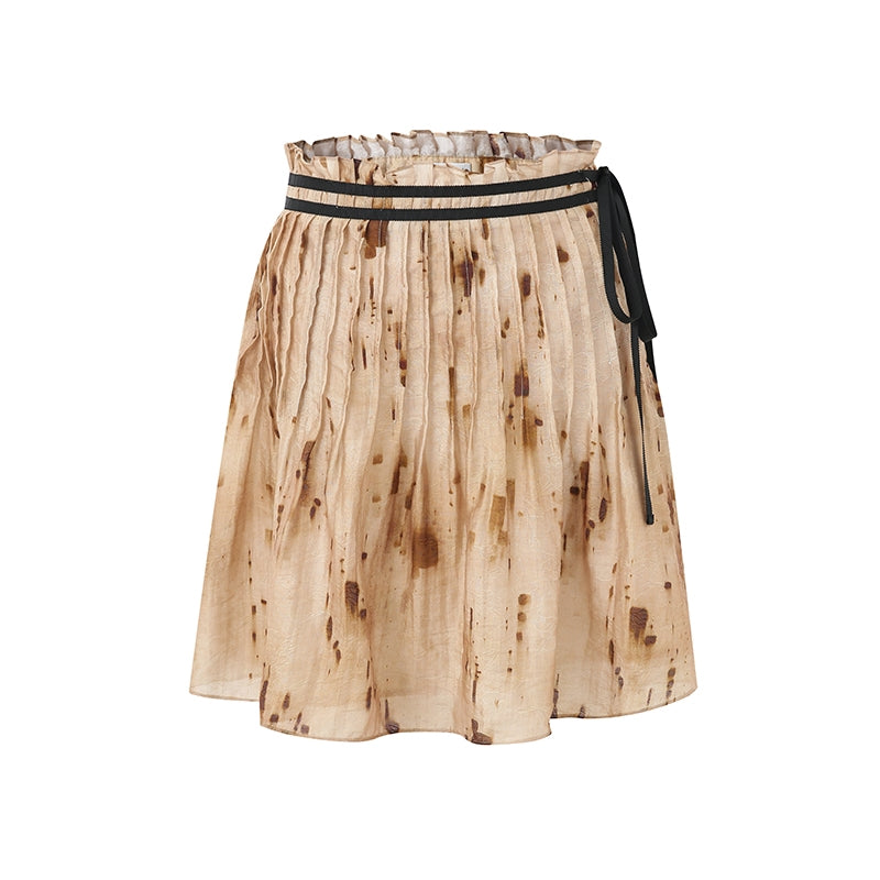 TIE-DYE RUCHED MINI SKIRT