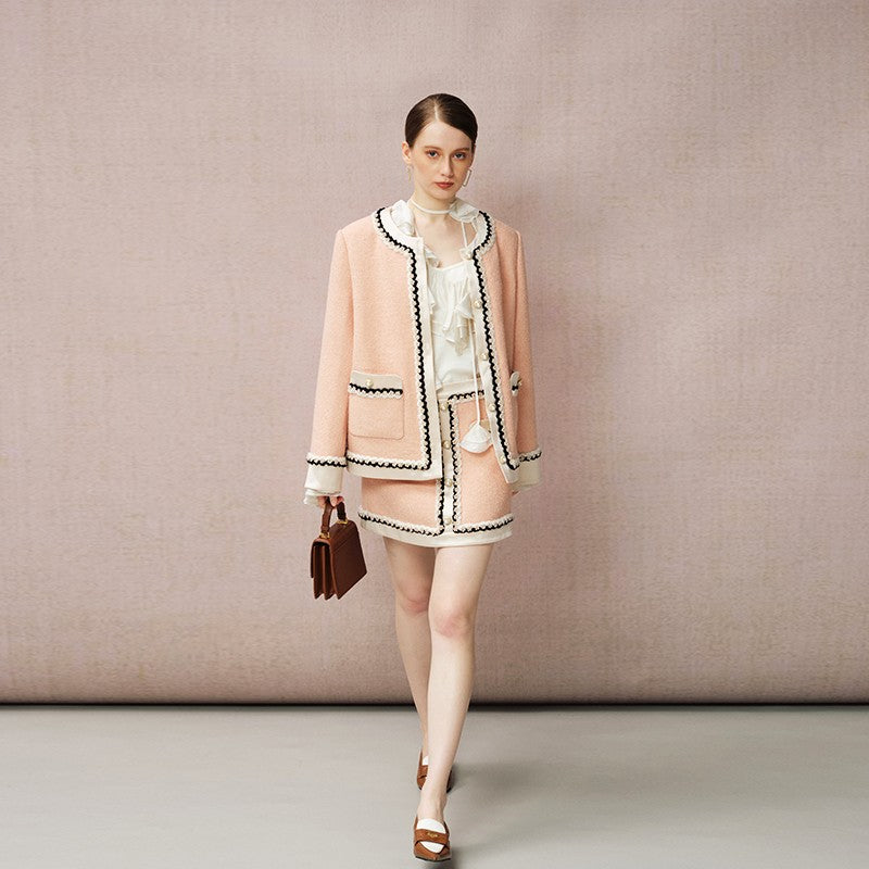 ORANGE PINK TWEED JACKET