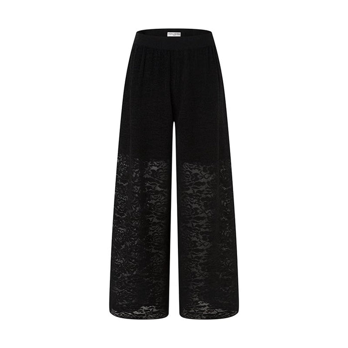 BLACK JACQUARD PANTS