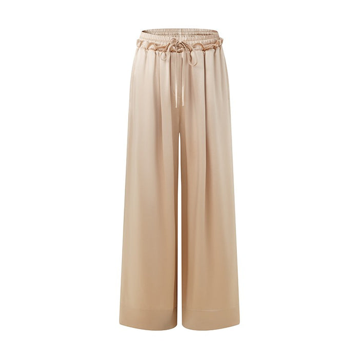 ACETATE WIDE-LEG PANTS