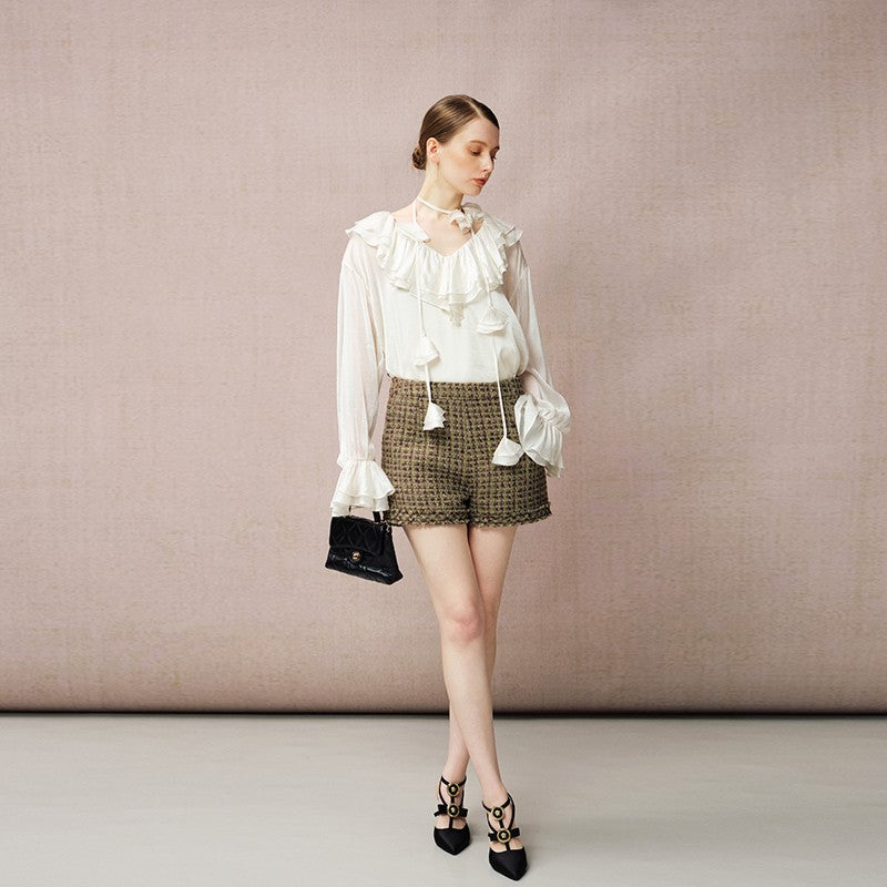 BEIGE SHEER BLOUSE