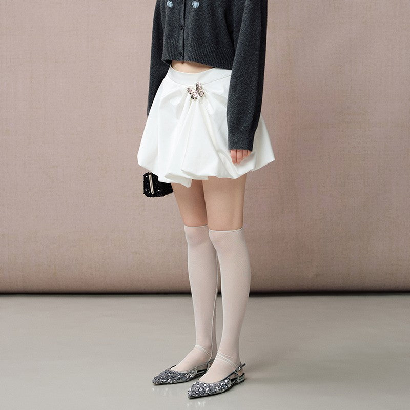 WHITE BUTTERFLY SKIRT