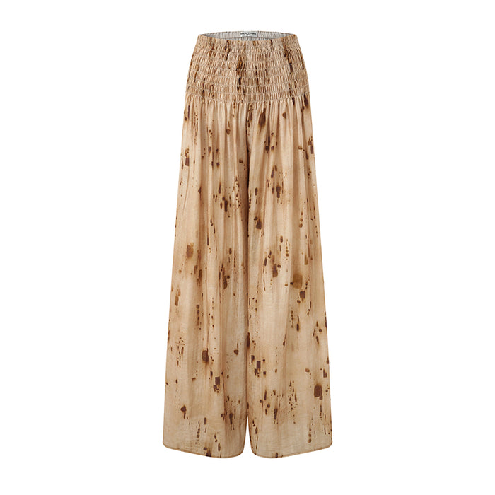 TIE-DYE RUCHED PANTS