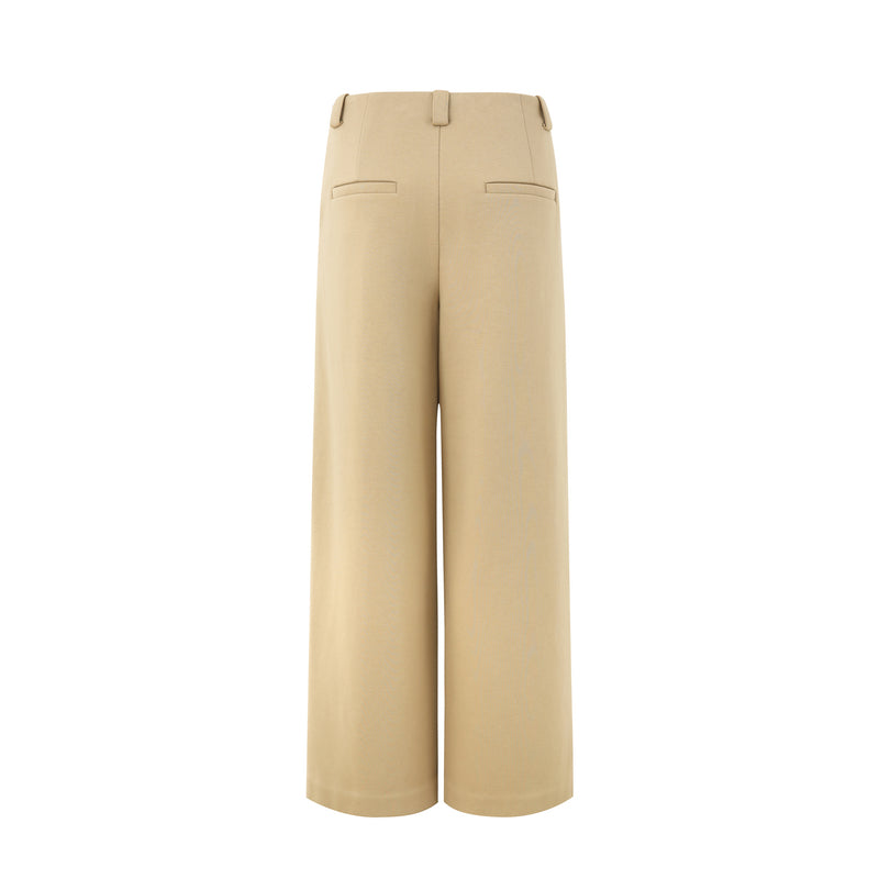 KHAKI OVERSIZED LONG SWEATPANTS