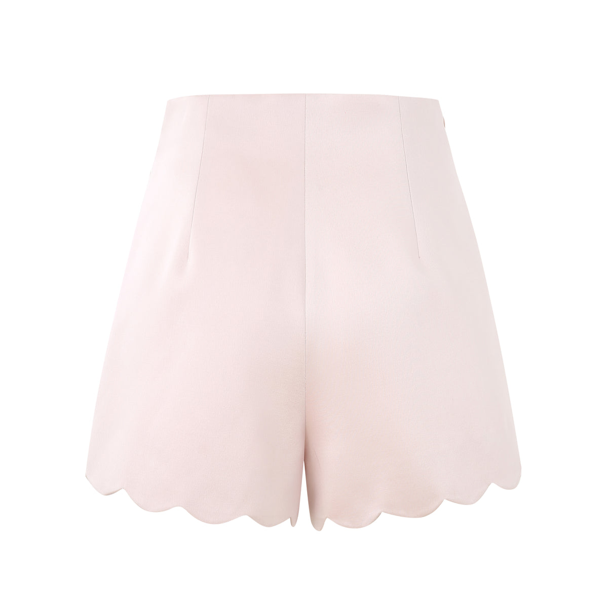 PINK WAVY EDGE SATIN SHORTS