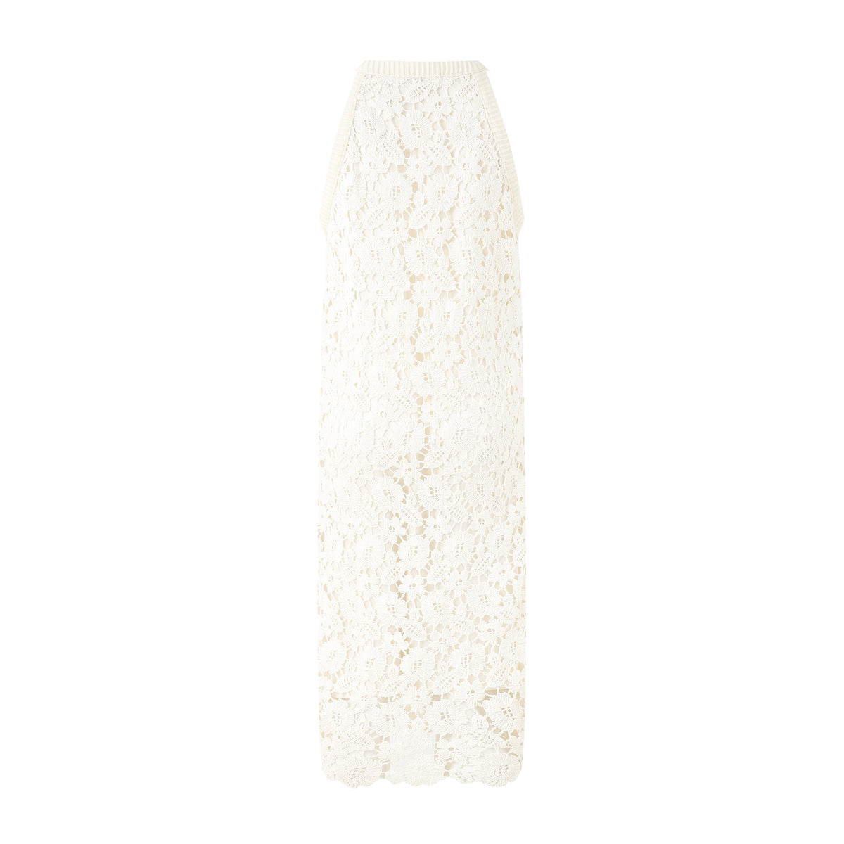 LACE EMBROIDERED EYELET DRESS