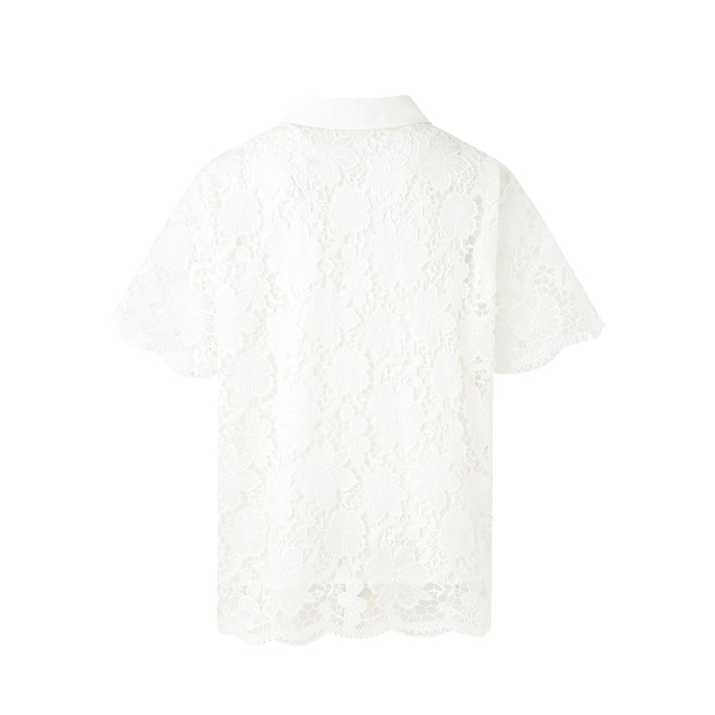 LACE SHORT SLEEVE SHIRT