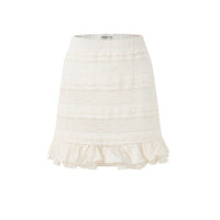 BEIGE LACE MIDI SKIRT