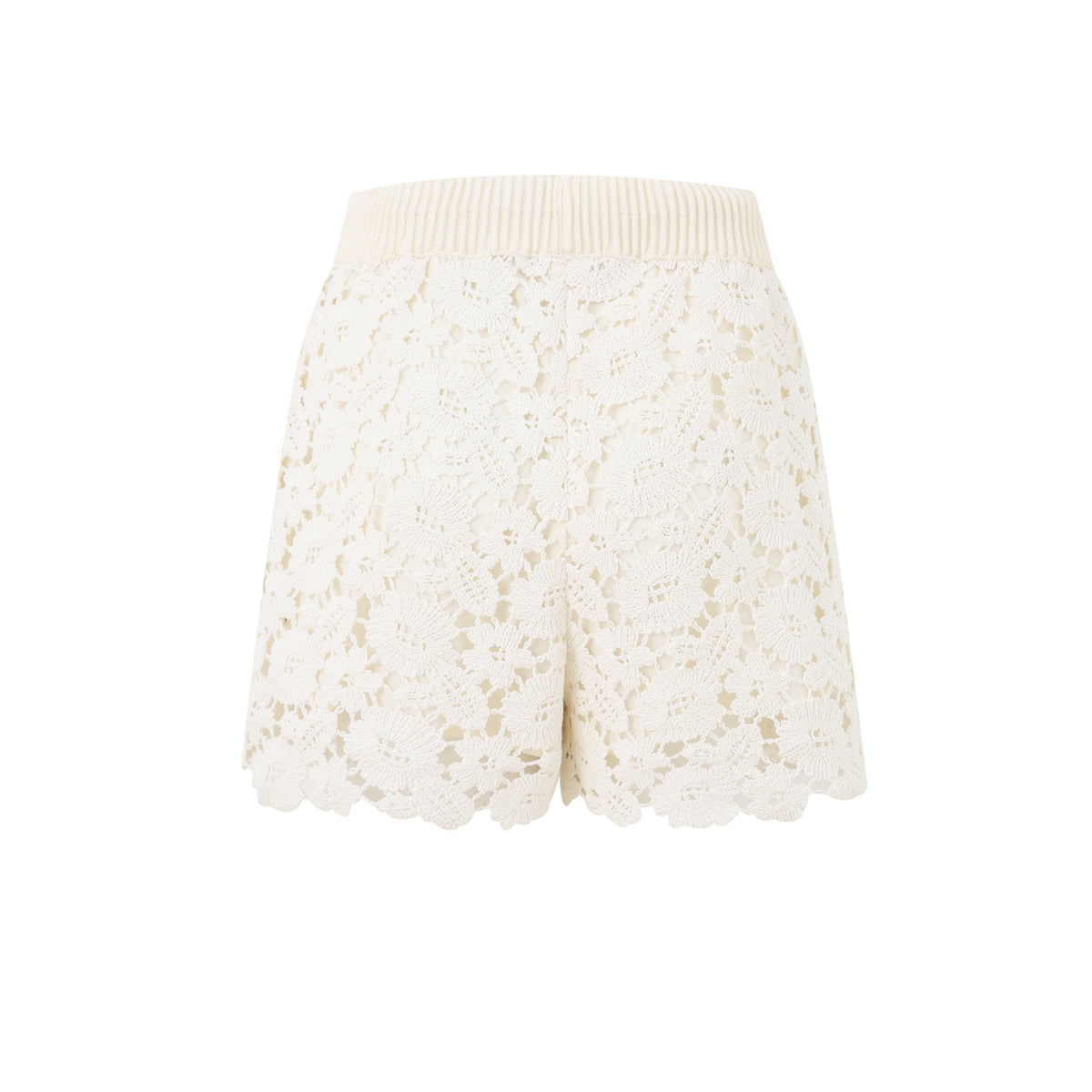 LACE EMBROIDERED EYELET SHORTS