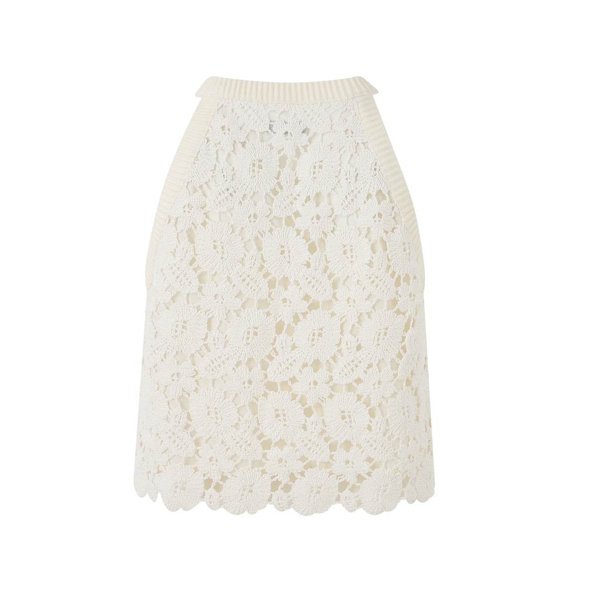 LACE EMBROIDERED EYELET BLOUSE