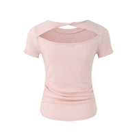 PINK BUTTERFLY BEADED FLORAL T-SHIRT