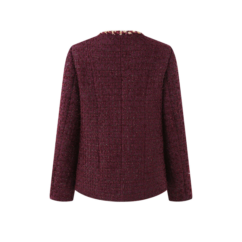 BURGUNDY TWEED JACKET